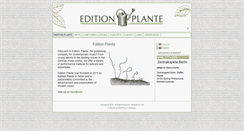 Desktop Screenshot of editionplante.com