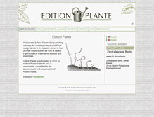Tablet Screenshot of editionplante.com
